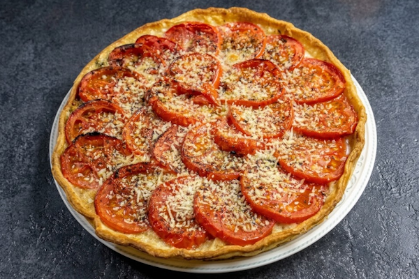 Tarte moutarde-tomates