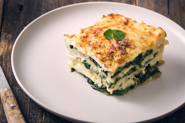 Lasagnes chèvre-épinards